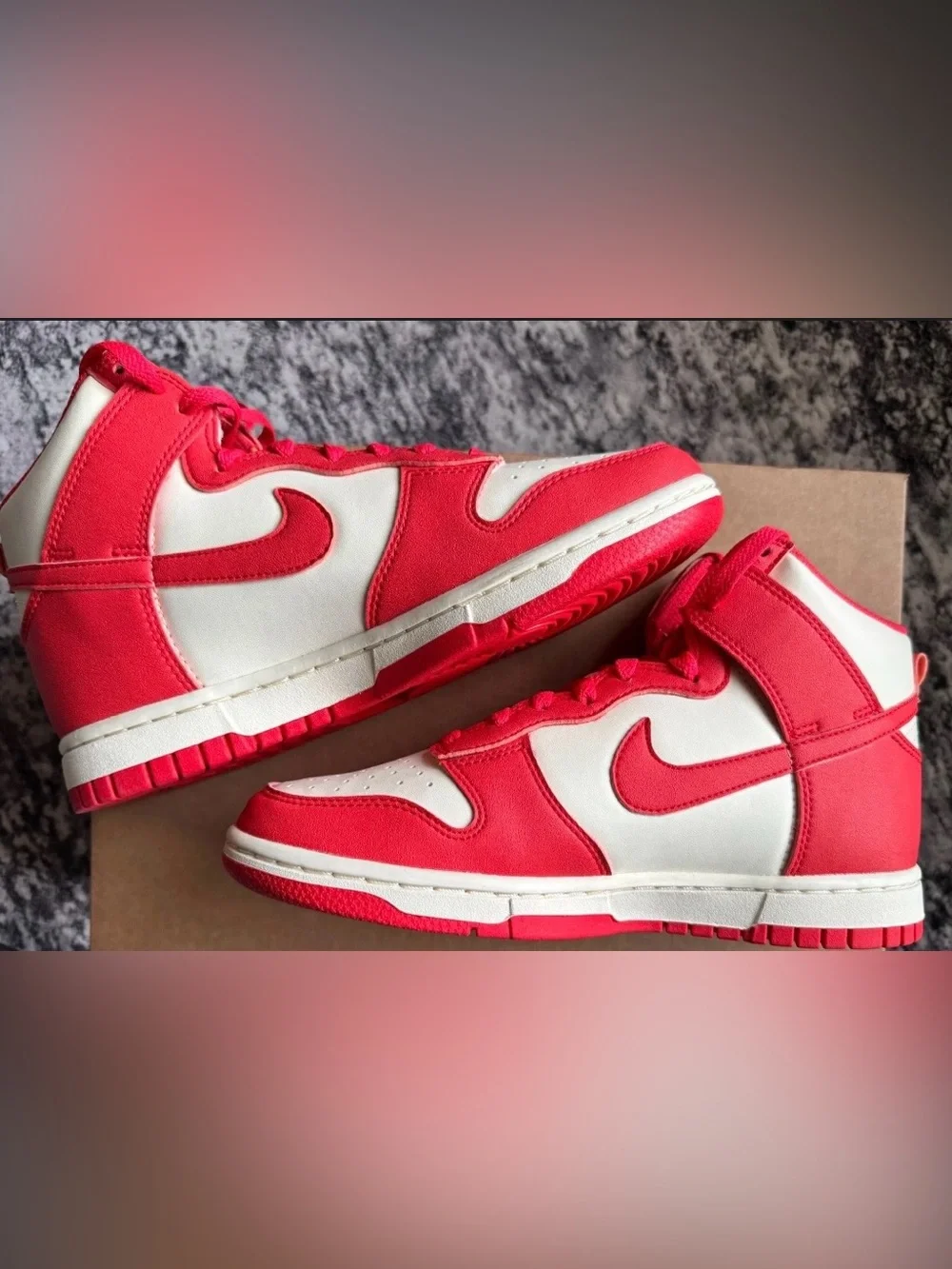 *SAMPLE* Nike Dunk High Coconut Milk Light Crimson, Size 7W